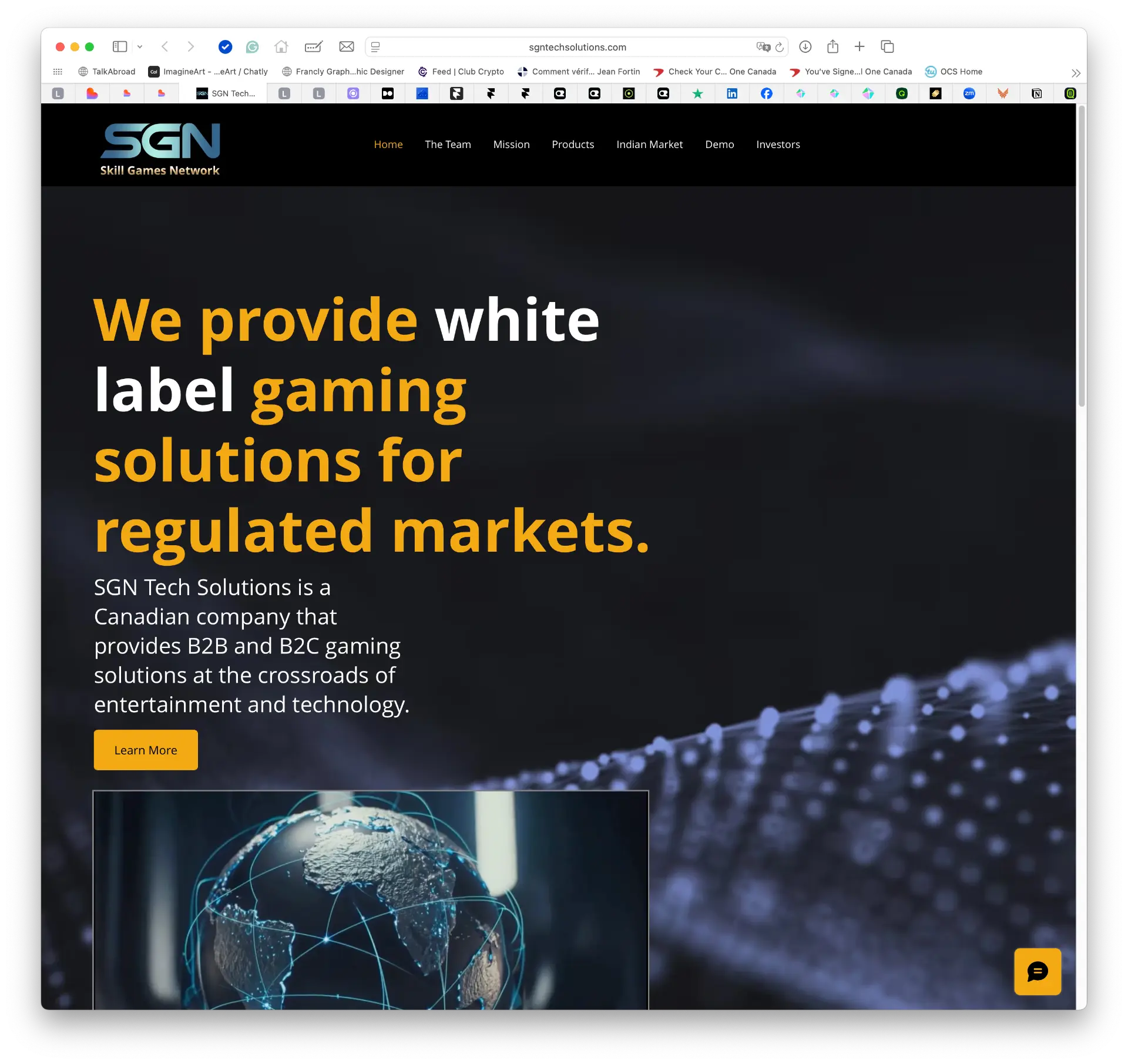 SGN Skill Games Network website shown in a browser window